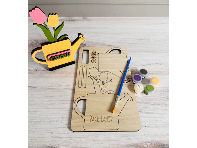 Small watering can shelf sitter DyI Paint Kit, Easy
