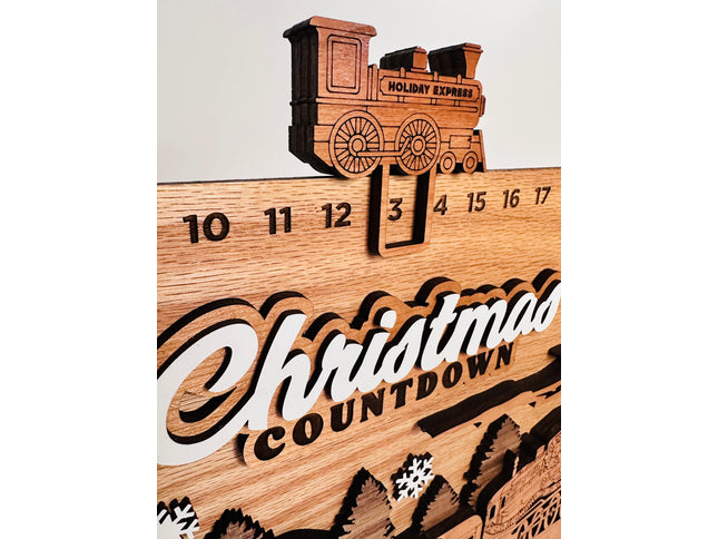 Train Christmas Countdown Sign, Train Advent Calendar