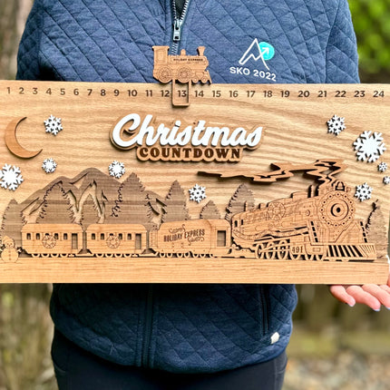 Train Christmas Countdown Sign, Train Advent Calendar