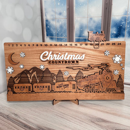 Train Christmas Countdown Sign, Train Advent Calendar
