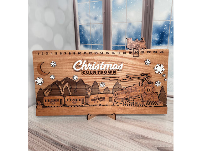 Train Christmas Countdown Sign, Train Advent Calendar