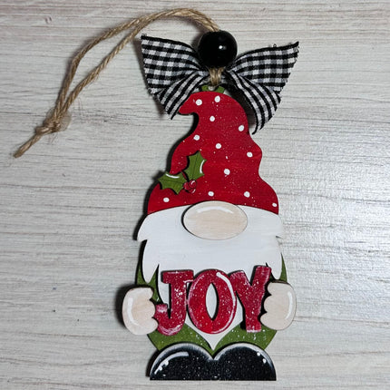 DIY Wood Christmas Gnome with Joy Ornament Kit