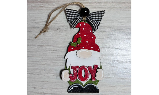DIY Wood Christmas Gnome with Joy Ornament Kit