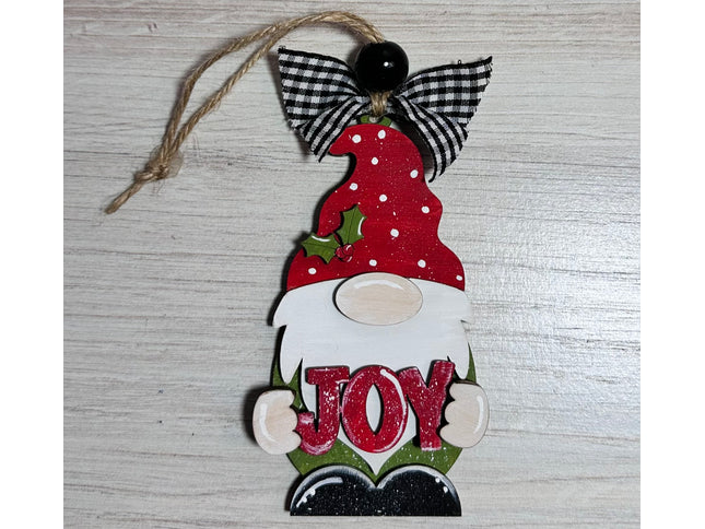 DIY Wood Christmas Gnome with Joy Ornament Kit