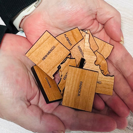 USA Travel Map, Personalized Trip Tracker, Unique Gift For Traveler, Wooden 3D United States Puzzle Tracker