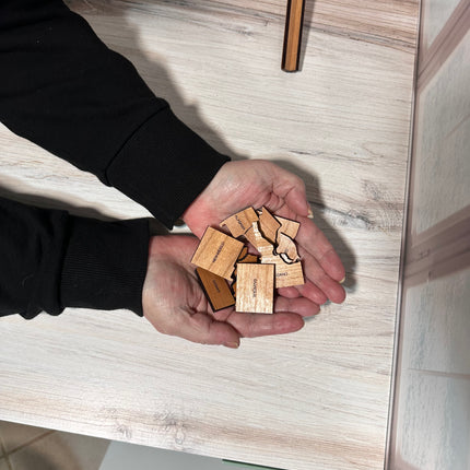 USA Travel Map, Personalized Trip Tracker, Unique Gift For Traveler, Wooden 3D United States Puzzle Tracker