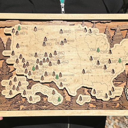 National Park Map, USA National Park Sign, National Park Tracker Check Off List, Travel Map for National Parks
