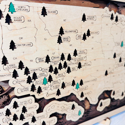 National Park Map, USA National Park Sign, National Park Tracker Check Off List, Travel Map for National Parks