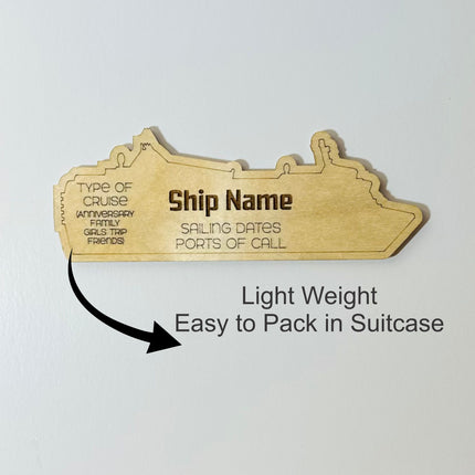 Cruise Door Magnet, Cruise Door Decoration, Personalized Cruise Ship Wood Magnet, Cruise Tracker