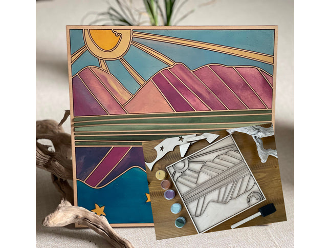 The Mountains Reflection Landscape DyI Paint Kit