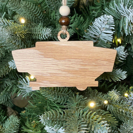 Popup tent Trailer Holiday tree ornament