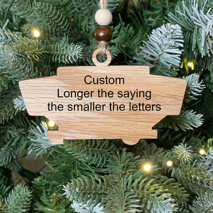 Popup tent Trailer Holiday tree ornament