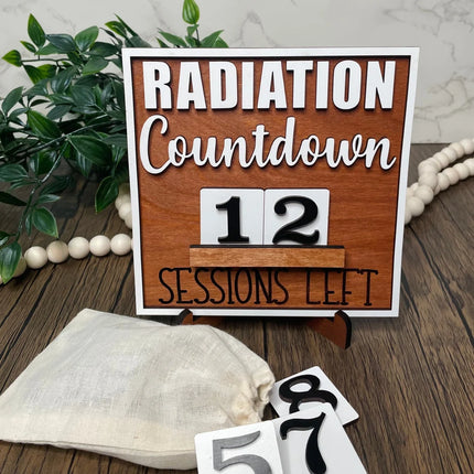 Cancer Treatment countdown sign with stand