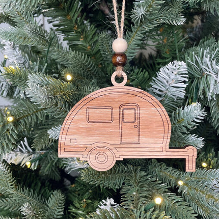 Retro camper trailer Holiday tree ornament