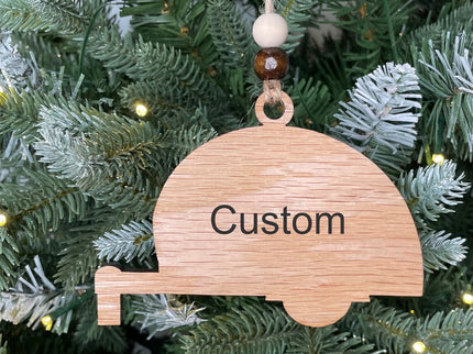 Retro camper trailer Holiday tree ornament