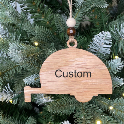 Retro camper trailer Holiday tree ornament