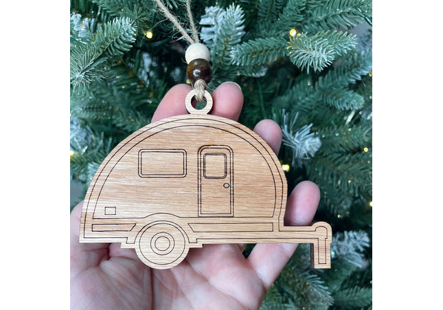 Retro camper trailer Holiday tree ornament