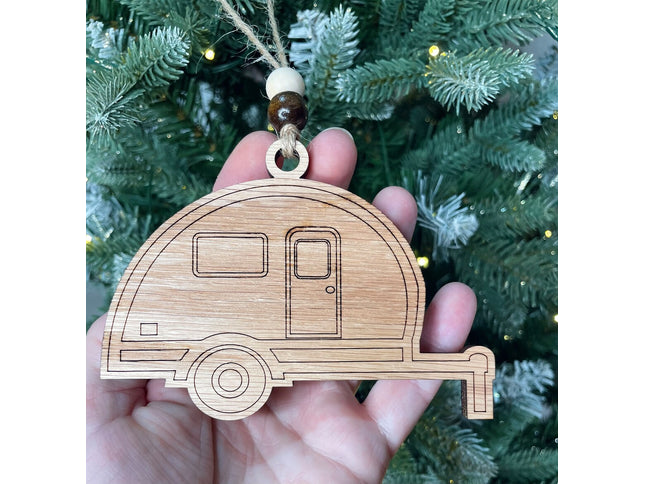 Retro camper trailer Holiday tree ornament