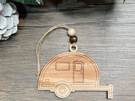 Retro camper trailer Holiday tree ornament