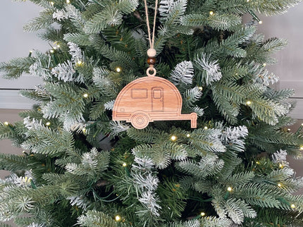 Retro camper trailer Holiday tree ornament
