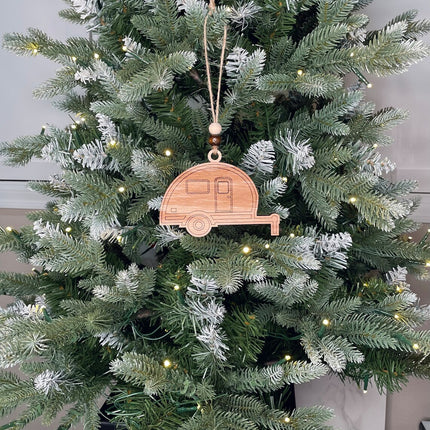 Retro camper trailer Holiday tree ornament
