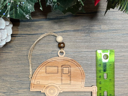Retro camper trailer Holiday tree ornament
