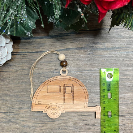Retro camper trailer Holiday tree ornament