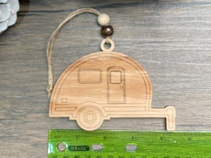 Retro camper trailer Holiday tree ornament