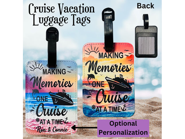 Luggage Tags for Suitcases, Luggage Tags For Cruise Ships, Leather Bag Tag, 2 Pack Cruising luggage Identifiers, and Must-Have Travel Accessories for Your Cruise Packing List