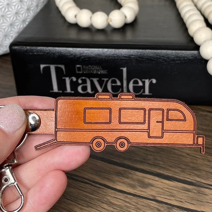 Toy Hauler leather keychain