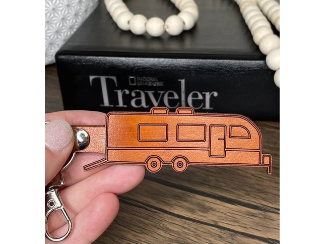 Toy Hauler leather keychain