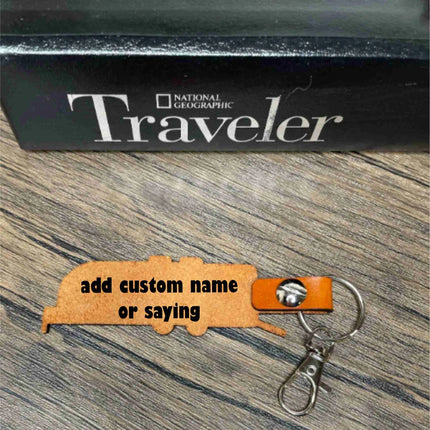 Toy Hauler leather keychain