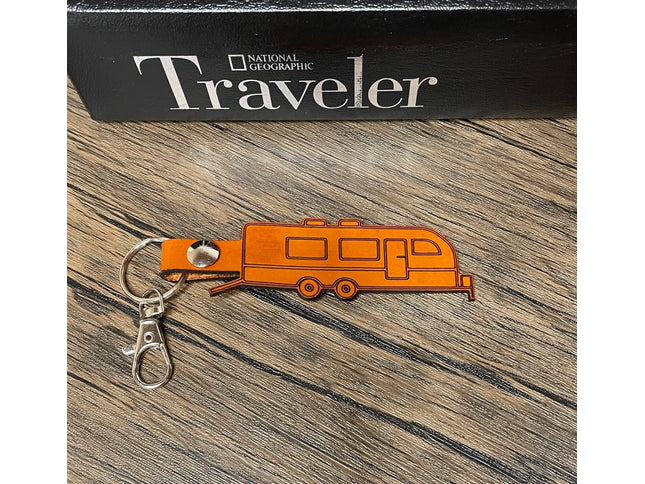 Toy Hauler leather keychain