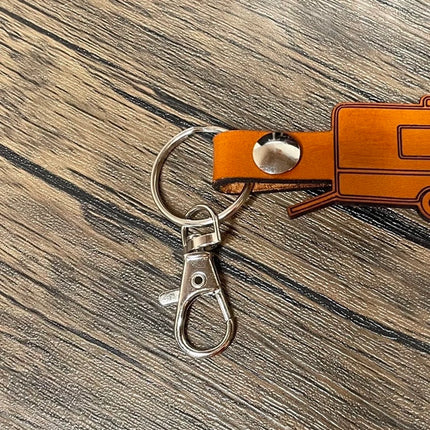 Toy Hauler leather keychain