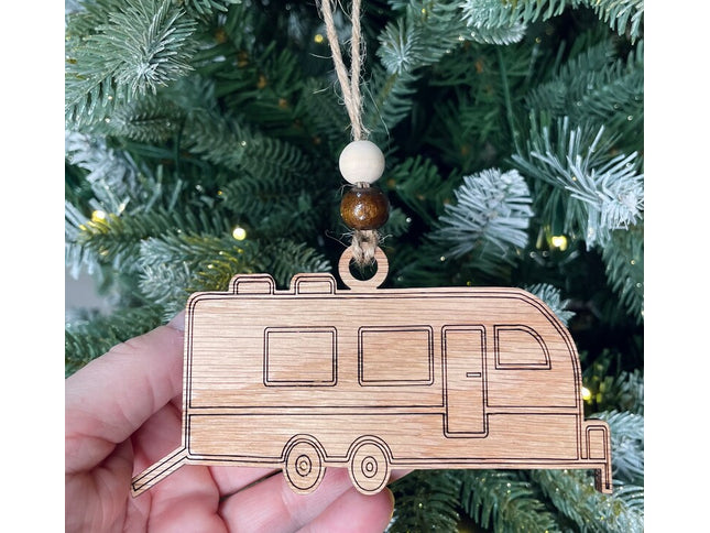 Toy Hauler camper Holiday tree ornament