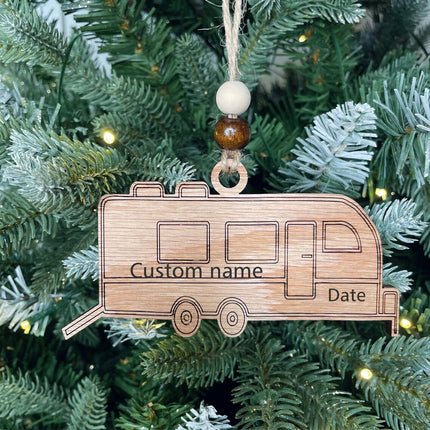 Toy Hauler camper Holiday tree ornament
