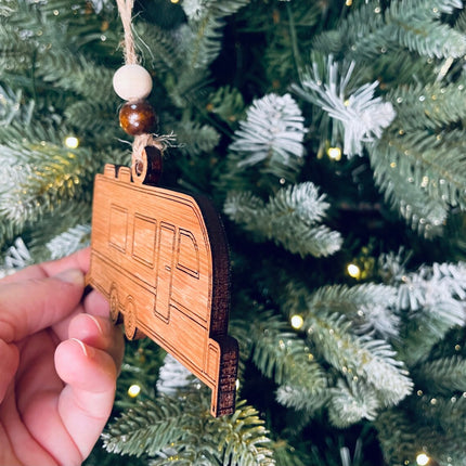 Toy Hauler camper Holiday tree ornament