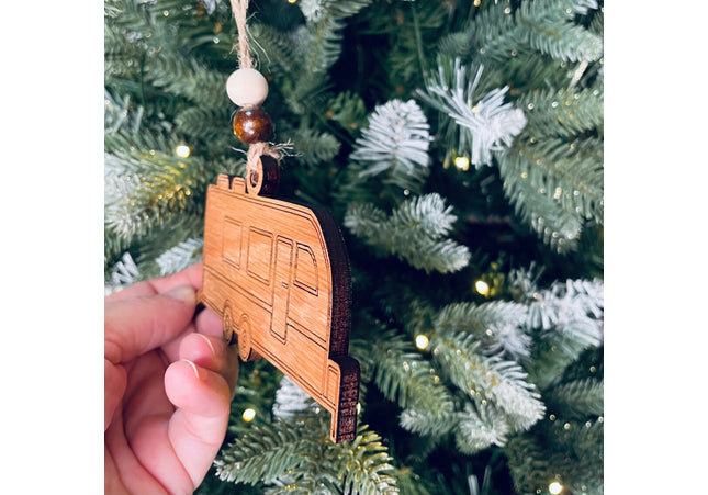 Toy Hauler camper Holiday tree ornament