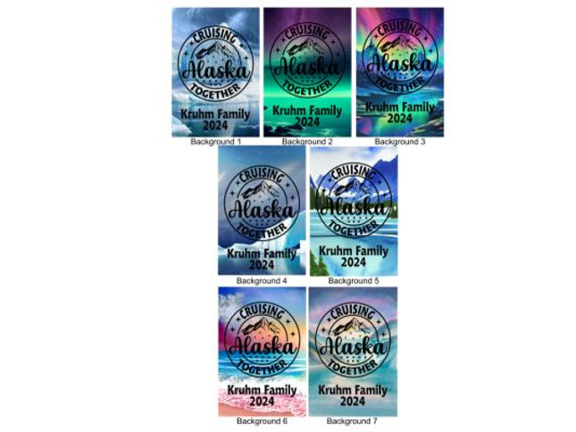 Alaskan cruise door decor, personalized cruise ship door magnetic banner, cruising Alaska together
