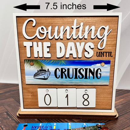 Cruise Countdown Sign, Interchangeable Countdown Sign, Countdown To Your Next Cruise