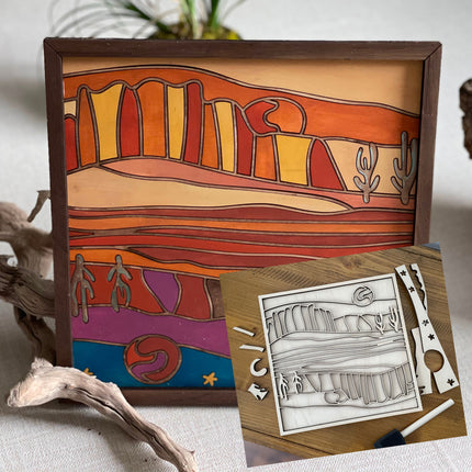 Desert Reflection Landscape DyI Paint Kit