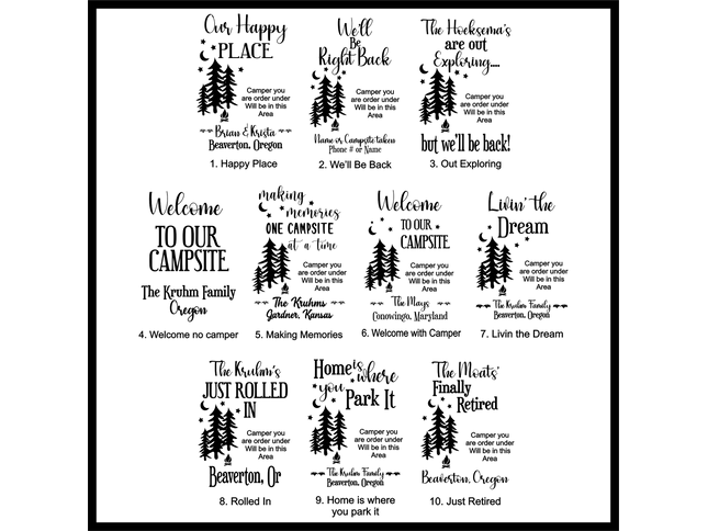 Camper Flag, Welcome to our campsite garden flag, camper outdoor decor, Personalized camp sign, Camper Essentials, Camping Gift, RV Decor