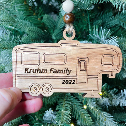 Fifth Wheel travel Trailer Holiday tree ornament