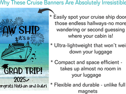 Cruise Door Decoration, Graduation Cruise, Personalized Cruise Door Sign, Magnetic Cruise Banner