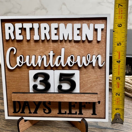 Retirement countdown wood sign - one year countdown until retirement - unique Gift retiring friends - work colleague gift- tired of working