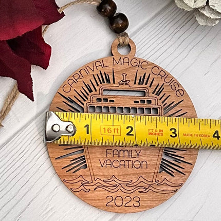 Personalize cruise ship vacation holiday ornament, custom Cruising trip Christmas gift, Travel keepsake, family, anniversary, girlfriends,