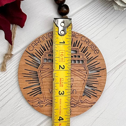 Personalize cruise ship vacation holiday ornament, custom Cruising trip Christmas gift, Travel keepsake, family, anniversary, girlfriends,