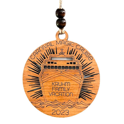 Personalize cruise ship vacation holiday ornament, custom Cruising trip Christmas gift, Travel keepsake, family, anniversary, girlfriends,