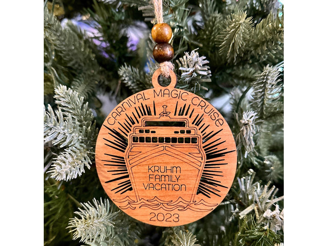 Personalize cruise ship vacation holiday ornament, custom Cruising trip Christmas gift, Travel keepsake, family, anniversary, girlfriends,