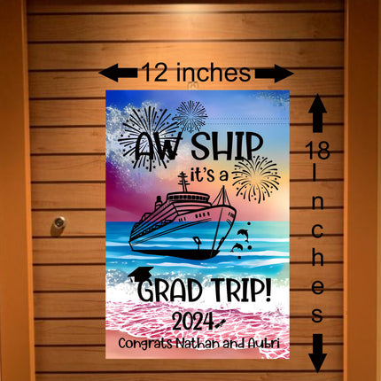 magnetic cruise Ship door decoration banner, personalized graduation cruise magnet sign, stateroom cabin door banner, cruising partners